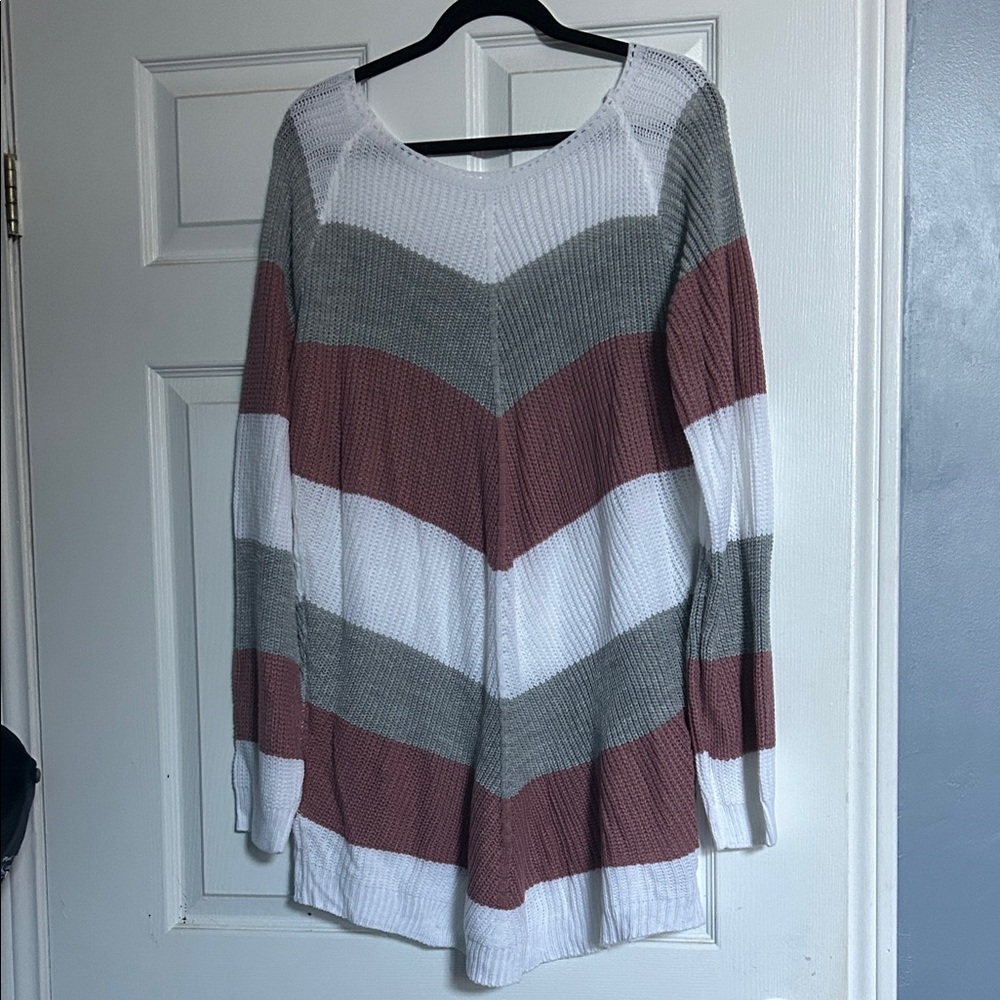Source Unknown Multicolor Chevron Sweater
